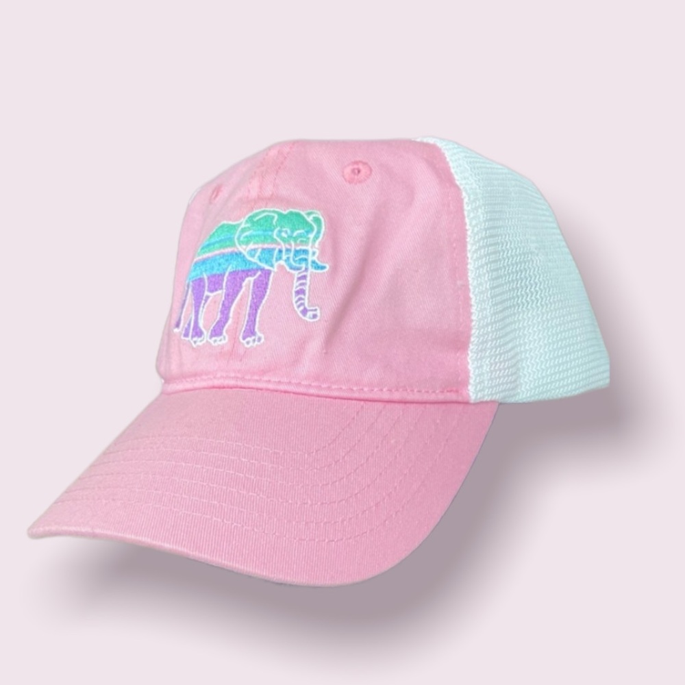 🌸2 for $15,3 for $20🌸Jacobson Hat Elephant Graphic Cap, pnk/wht 56cm